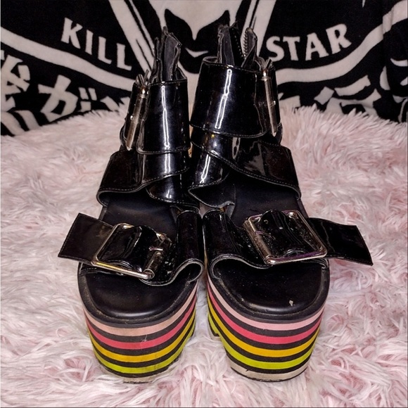 DOLLS KILL Current Mood Platform Sandals - Picture 2 of 7